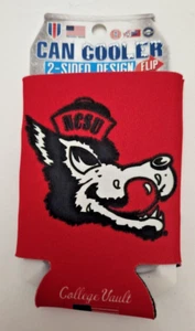 NC State Wolfpack NCAA WinCraft Mascot Can Koozie Set of Two - Picture 1 of 2