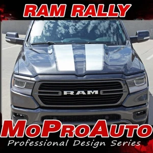 2019-2024 for Dodge Ram Racing Stripes Hood RALLY Decals Tailgate Vinyl Graphic - Picture 1 of 9