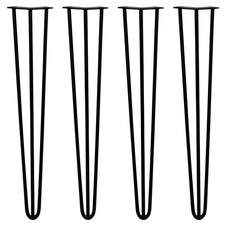 4 Pieds de Table Épingle à Cheveux 71cm SkiSki Legs Acier pour Table et Bureau