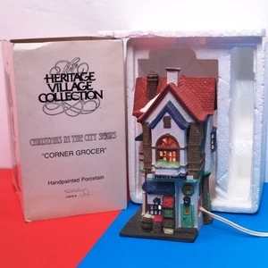 DEPT 56 Corner Grocer Christmas In The City Heritage Village #59706 Hanks Market - Bild 1 von 13
