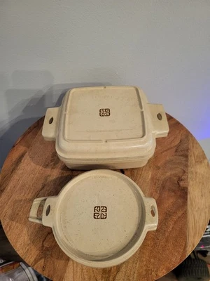 VTG Littonware Microwave Cookware 1 Quart Casserole Divided Lid and 2 Cup Round - Image 1 of 4