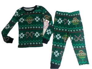Secret Santa Elf Pajamas Size 4T KIDS 2 Piece Set Green Red New with Tags - Picture 1 of 7