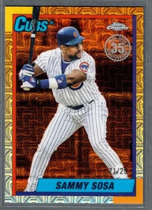 2025 Topps Update Sammy Sosa Silver Pack Mojo Orange Refractor #21/25 Cubs SP - Bild 1 von 2