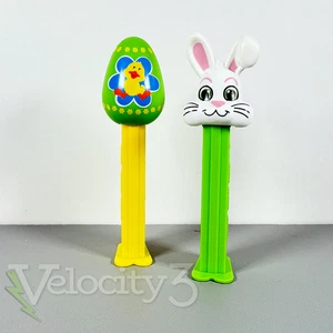 Easter PEZ Dispensers - Green Egg & Floppy Ear Bunny - Cute Collectible Pez - Picture 1 of 16