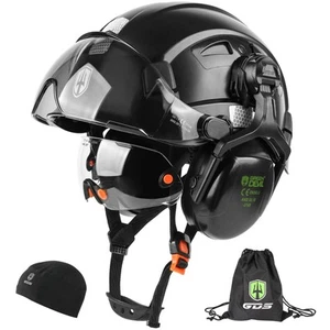 Casco de seguridad de sombrero duro GREEN DEVIL con visera y orejeras hombres mujeres ventilados... - Imagen 1 de 6