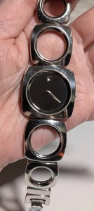 Vintage Swiss Movado Dolce Museum Watch 84 G2 1330 Square Link Bracelet RARE - Picture 1 of 8