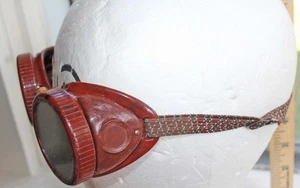 VNTG Steampunk Early Plastic - Bakelite Safety Welding Goggles USA - Picture 1 of 10