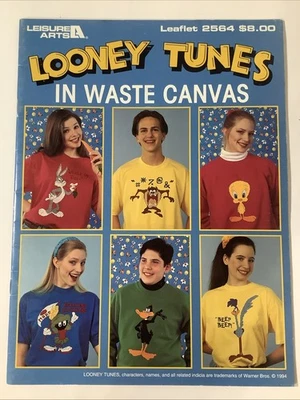 Looney Tunes in Waste Canvas Cross Stitch Book of Patterns by Leisure Arts #2564 - Image 1 of 4