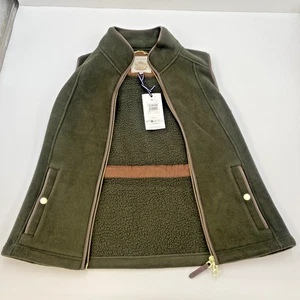 Joules Heritage Green Fairbourne Fleece Gilet New With Tags UK 10 RRP £60 K12 - Picture 1 of 15