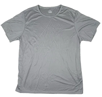 Training Mesh Stretch Gym T-shirt Athletic Tee Workout Gray Men's Size 3XL - Image 1 of 4