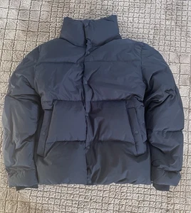 Cos Short Puffer Jacket Men's Size Large Black - Picture 1 of 5