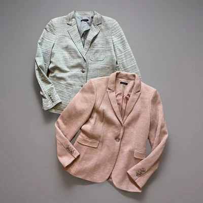 Chaqueta Blazer Calvin Klein Mujer Talla 8 Lote de 2 Negocios Informal Rosa y Gris Foto 1 de 4