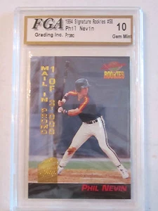 1994 PHIL NEVIN #S8 FGA GRADED 10 GEM MINT BASEBALL CARD    BOX W - Picture 1 of 2