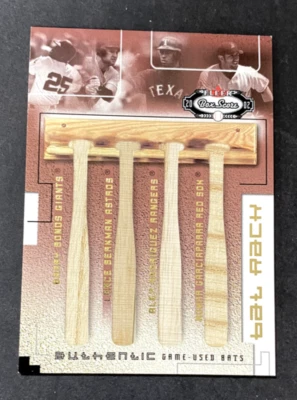 NOMAR GARCIAPARRA 2002 FLEER BOX SEATS QUAD BAT 044/150 BONDS BERKMAN RODRIGUEZ - Image 1 of 2