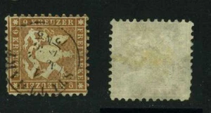 Wuerttemberg 28 b, 9 Kr, Topstück! Gestempelt Mi: 220.- #A633 - Picture 1 of 1