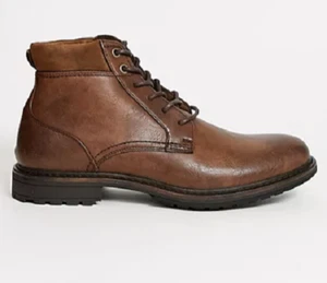 Topman Men's Brown Tan Hugin Lace Up Boots RRP £49