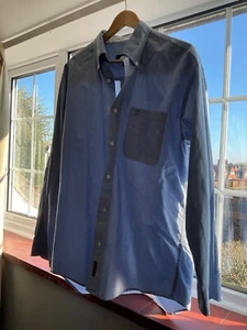 TIMBERLAND VINTAGE LONG SLEEVED BLUE SHIRT, MEDIUM, 100% Cotton - Picture 1 of 4