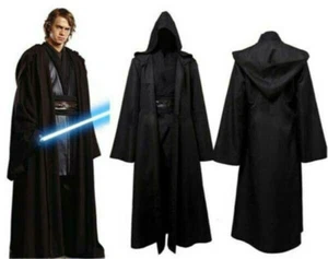 Star Wars Jedi Sith Anakin Skywalker Cosplay Costume Black Suit Halloween Outfit - Picture 1 of 4
