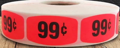 AMERICAN ONLINE PRODUCTS 1000 ea. 99 Cent Price LABELS 1000 PER ROLL GREAT STICKERS