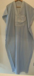 HERREN TRADITIONELLER DJELLABA / MORGENMANTEL ~ GRAU ~ 60" BREIT x 58" LANG - Bild 1 von 4