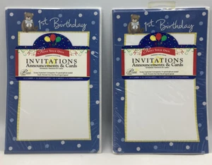 2 packs-Gartner Studios 1st B-day Printable Invitations, Announcements & Cards - Picture 1 of 6