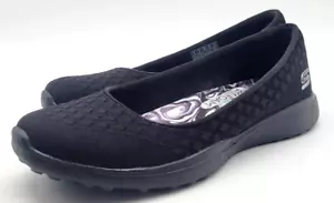 SKECHERS - Microburst - One-Up (Black) Women's Slip On Round Toe Shoes Size 5 - Picture 1 of 8