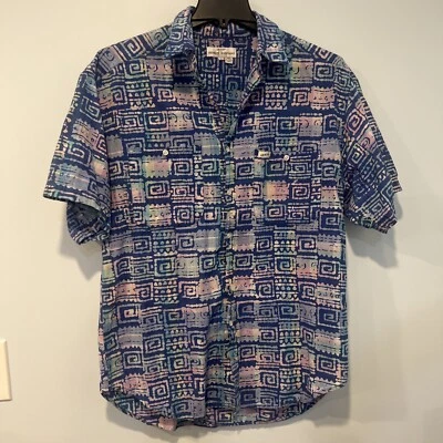 Vintage GUESS Georges Marciano USA Made Large Abstract Short Sleeve Button Up - Image 1 of 4