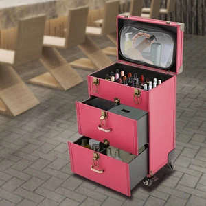 Kosmetik Rollkoffer Reise Make-up Roll Organizer Nagellack Aufbewahrungsbox - Bild 1 von 15