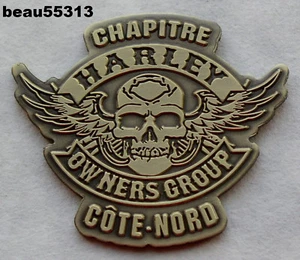 HARLEY WILLIE G SKULL HOG COTE-NORD QUEBEC CANADA CHAPTER CHAPITRE CANADIAN PIN - Picture 1 of 1