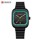 CURREN Men Square Watch Brand Wristwatch Calendar Watch for Business Male Watch