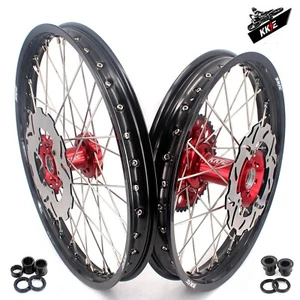 KKE 21/18 Dirt Wheels Rims Fit HONDA CR500R 1996-2001/ CR125 R CR250 R 1995 1996 - Picture 1 of 16