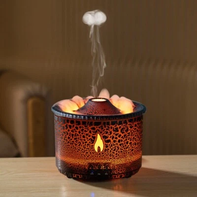 Essential Oil Diffuser Volcano Humidifier with Flame & Volcano Mist Mode Timer - Image 1 of 4