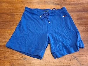 Tommy Hilfiger Sportshorts Schweißauszüge sportliche Fitness Manschetten grafisches Logo Frauen L - Bild 1 von 9
