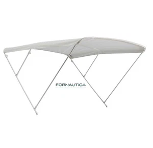 CAPOTTINA TENDALINO PARASOLE BIANCO TRE ARCHI ALTEZZA 140 CM PER BARCA E GOMMONE - Foto 1 di 1