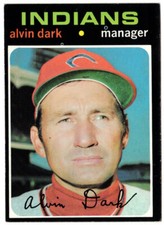 Alvin Dark 1971 Topps #397 Cleveland Indians (ex+) B