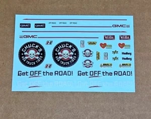 Hoja de calcomanías para camioneta pick-up Deserter MPC 1/25 1984 GMC 4x4 - Imagen 1 de 1