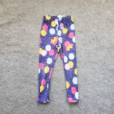 Disney Pants Girls 5 Purple Pink Leggings Minnie Mouse Pull On Casual Kids - Image 1 of 4
