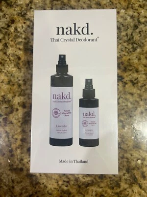 nakd. Spray desodorante de cristal tailandés - 2 botellas de desodorante en aerosol de sal nuevas/selladas Foto 1 de 2
