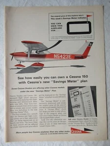Vintage Cessna Aircraft Air Plane Print AD 8x11 - Picture 1 of 1