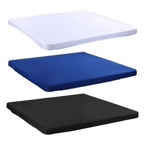 Square Table Cover Stretch Table Top Cover for Banquet Dinner Indoor Outdoor - Picture 1 of 18