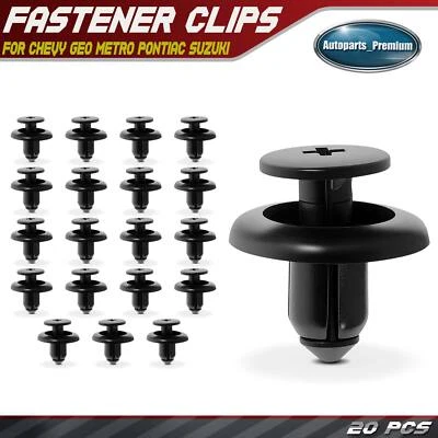 Clipes de retenção de grade de radiador e fáscia de náilon dianteiro e traseiro 20x 9mm para Chevy - Imagem 1 de 4