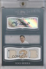 2008 Topps Sterling Career Stats Relics Triple /10 Yogi Berra #3CSA-48 Auto HOF