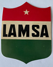 Vintage LAMSA Airline Baggage Luggage Label die-cut Lineas Aereas Mexicanas