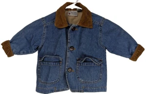 Cornerstone Toddler 18 mos Denim Cotton Lined Button Chore Barn Coat Jacket - Picture 1 of 6