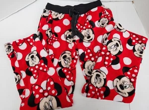 DISNEY MINNIE MOUSE weiche Fleece Lounge Hose Nachtwäsche MEDIUM Taschen - Bild 1 von 5