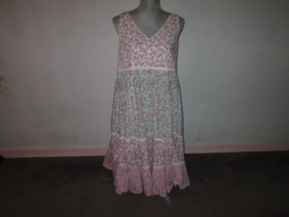 LOVESHACKFANCY x Target Camille Floral Sleeveless Tiered Midi Dress Sz M *