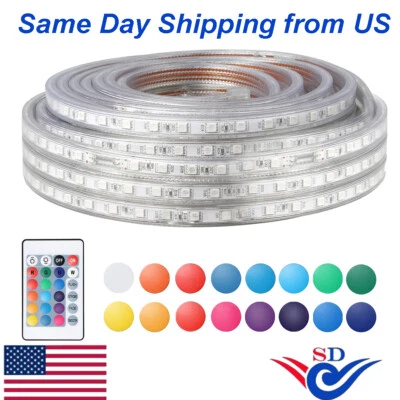 LED Strip Rope Light Waterproof Multi Color Changing Lights Flexible With Remote - Image 1 of 4