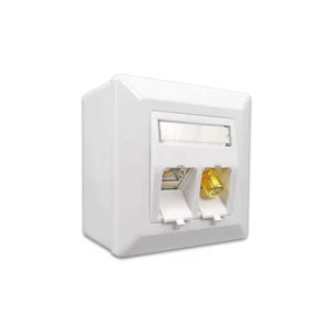 Kombi Netzwerkdose Keystone Cat.6a Aufputz10Gbit RJ45 LAN+TV SAT F-Antenne Modul - Bild 1 von 12