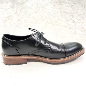 PERRY ELLIS PORTFOLIO Mens Dress Shoes Leo Size 10 Black Lace Up - Picture 1 of 14