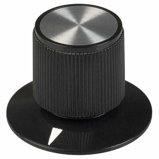 1 x KNOB KNURLED W/SKRT 0.250  PLAST - Image 1 of 1